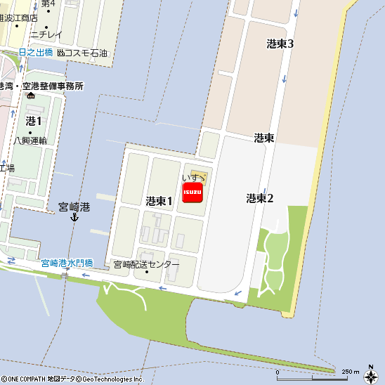 いすゞ自動車九州株式会社・宮崎支店付近の地図